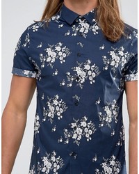 Chemise imprimée bleue Asos