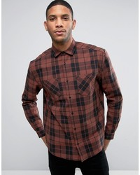 Chemise imprimée bordeaux Asos