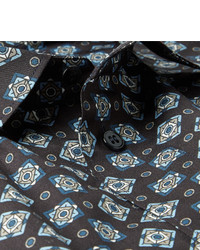 Chemise imprimée cachemire bleue Dolce & Gabbana
