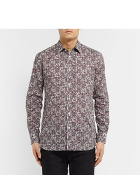 Chemise imprimée cachemire bordeaux Saint Laurent