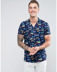 Chemise imprimée noire Asos