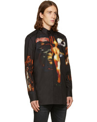 Chemise imprimée noire Givenchy