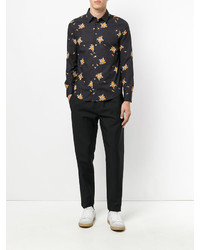 Chemise imprimée noire MSGM