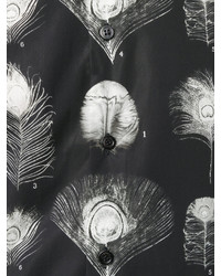 Chemise imprimée noire Alexander McQueen