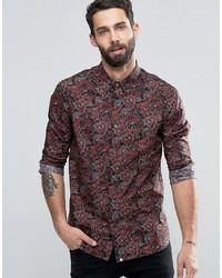 Chemise imprimée noire Pretty Green