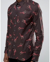 Chemise imprimée noire Paul Smith