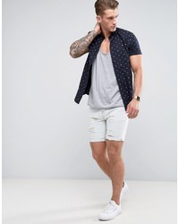 Chemise imprimée noire Asos