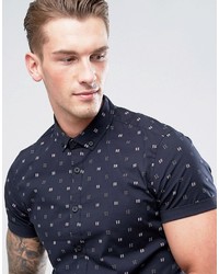 Chemise imprimée noire Asos