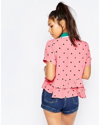 Chemise imprimée rose Lazy Oaf