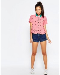 Chemise imprimée rose Lazy Oaf