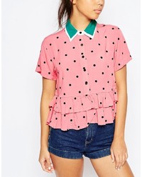 Chemise imprimée rose Lazy Oaf