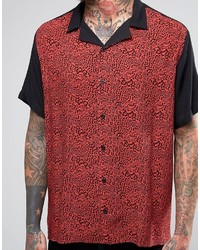 Chemise imprimée rouge Asos