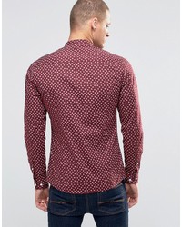 Chemise imprimée rouge Asos