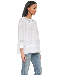 Chemise paysanne blanche Rachel Zoe