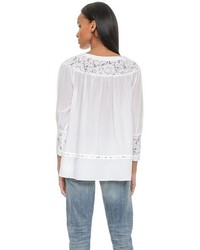 Chemise paysanne blanche Rachel Zoe