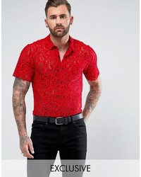 Chemise rouge Reclaimed Vintage