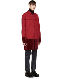 Chemise rouge Sacai