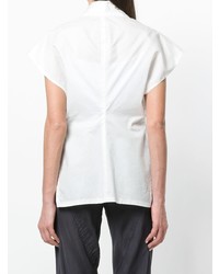 Chemisier à manches courtes blanc Rick Owens