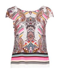 Chemisier à manches courtes imprimé cachemire multicolore Dorothy Perkins