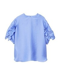 Chemisier à manches courtes violet clair Mango