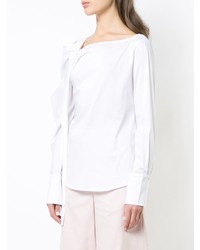 Chemisier à manches longues blanc Balossa White Shirt