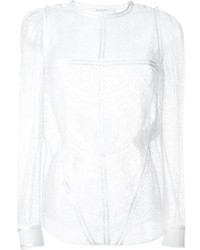 Chemisier à manches longues en dentelle blanc Givenchy