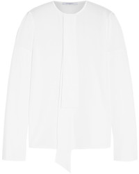 Chemisier à manches longues en soie blanc Givenchy