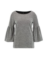 Chemisier à manches longues gris Banana Republic