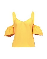 Chemisier à manches longues jaune Fashion Union Petite