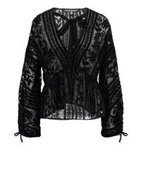 Chemisier à manches longues noir For Love & Lemons