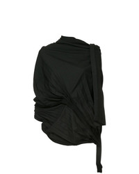 Chemisier à manches longues plissé noir Yohji Yamamoto