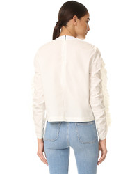 Chemisier à volants blanc MSGM