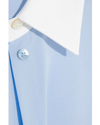 Chemisier boutonné en soie bleu clair Michael Kors