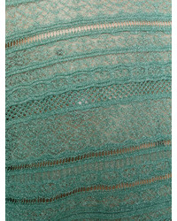 Chemisier brodé vert menthe M Missoni