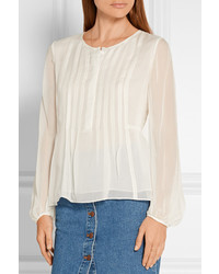 Chemisier en chiffon blanc Diane von Furstenberg