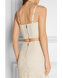 Chemisier en crochet blanc Alice + Olivia