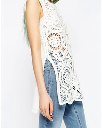 Chemisier en crochet blanc Asos