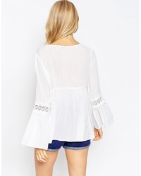 Chemisier en dentelle blanc Asos