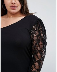 Chemisier en dentelle noir Asos