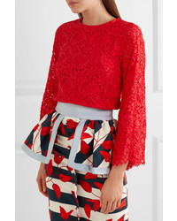 Chemisier en dentelle rouge Alice + Olivia