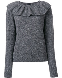 Chemisier en laine en tricot gris foncé