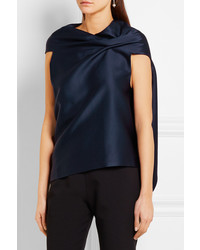 Chemisier en satin bleu marine Roland Mouret