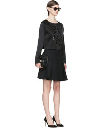 Chemisier en satin noir Anthony Vaccarello