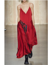 Chemisier en satin rouge DKNY