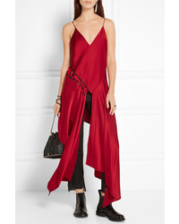 Chemisier en satin rouge DKNY