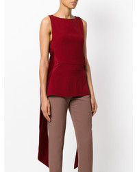 Chemisier en satin rouge Chalayan