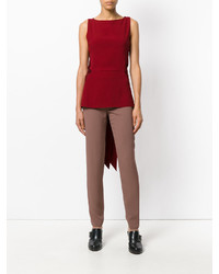 Chemisier en satin rouge Chalayan