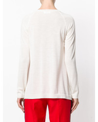 Chemisier en soie en tricot blanc RED Valentino