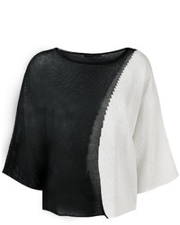Chemisier en soie en tricot noir Fabiana Filippi