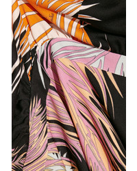 Chemisier en soie imprimé noir Emilio Pucci